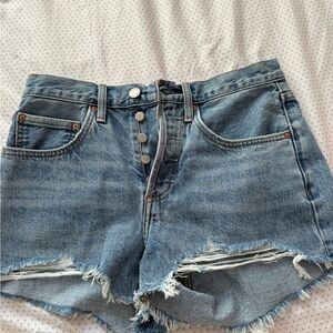 Denim Forum Light Blue Jean Shorts